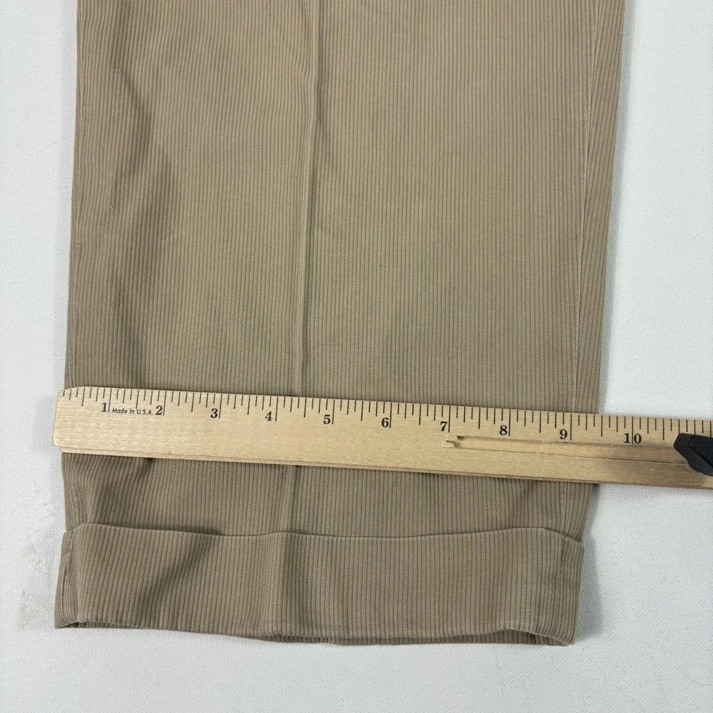 Vintage Polo Ralph‎ Lauren Dress Pants Mens 40x32 Beige Corduroy Pleated Cuffed